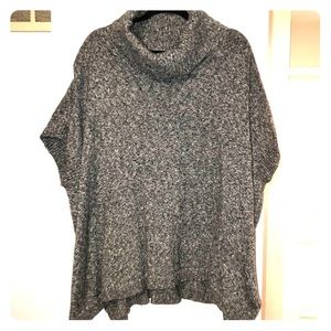Old navy cowl neck gray poncho sweater